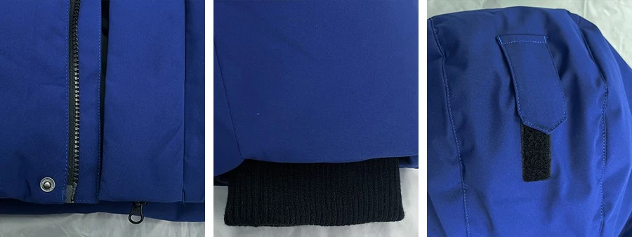 mens down puffer jacket detail